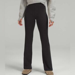 Lululemon Brushed Softstreme Ribbed Zip Flared Pant 32.5" Black Size 10